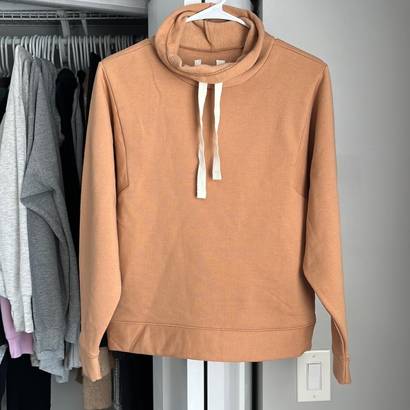 Madewell Tops - Madewell Loungewear Rust Cowlneck Sweatshirt, NWOT